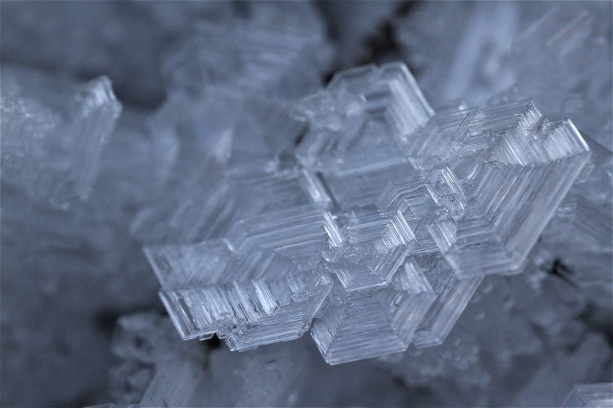 Illustrative stock photo: a close-up of ice crystals